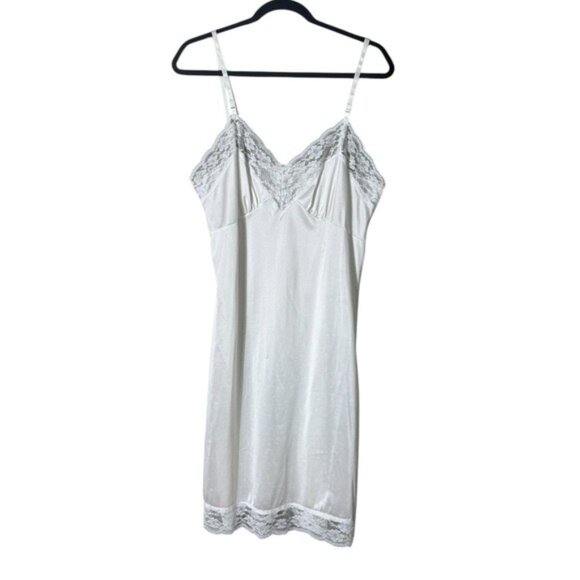 Vintage Y2K Babydoll Lace Satin Slip Dress Medium Fairycore Feminine Festival - Picture 1 of 7